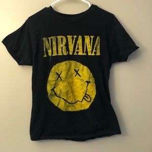 Graphic tee Nirvana color black size medium